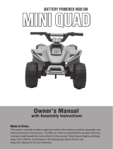 HONEY JOY Battery Powered Ride On Mini Quad Owner's manual