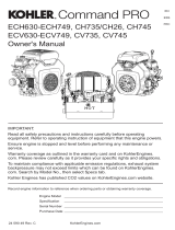 Kohler ECH749 Command Pro Engine Owner's manual