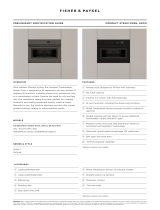 Fisher and Paykel 60cm Compact Steam Oven Owner's manual