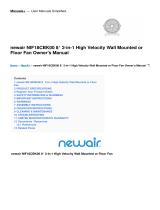 NewAir NIF18CBK00 8″ 2-in-1 High Velocity Wall Mounted or Floor Fan Owner's manual