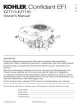 Kohler EZT715-EZT750 Confidant EFI Owner's manual