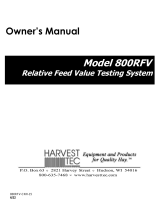 Harvest TEC 800RFV Owner's manual