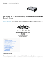Wet Sounds HTX-1 HTX Series High Performance Marine Audio Owner's manual