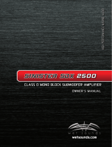 Wet Sounds SINISTER SDX 2500 Owner's manual