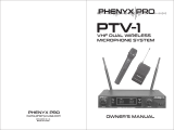 PHENYX PRO PTV-1 VHF Dual Wireless Microphone System Owner's manual