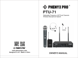 PHENYX PRO PTU-71 Corded Electric Wireless Microphone SystemPTU-71 Corded Electric Wireless Microphone System Owner's manual
