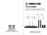 PHENYX PROPTU-5000 4 Channel UHF Fixed Frequency Wireless Microphone System