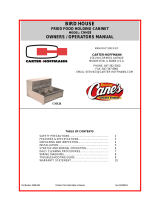 CARTER-HOFFMANN CNH28 Bird House Fried Food Holding Cabinet Owner's manual