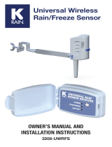 K-Rain 3208-UWRFS Universal Wireless Rain-Freeze Sensor and Receiver Kit Owner's manual