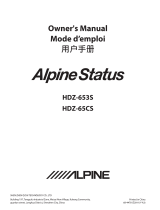 Alpine HDZ-653S Owner's manual