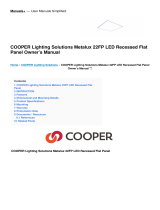 Cooper Lighting SolutionsMetalux 22FP LED Recessed Flat Panel