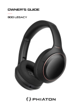 Phiaton 900 Legacy Digital Hybrid Active Noise Cancelling Headphones Owner's manual