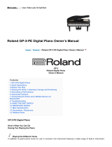 Roland GP-3-PE Digital Piano Owner's manual