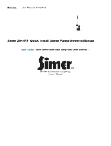 Simer 2944RP Owner's manual