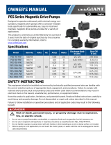 Light GIANT PES-40-PW PES Series Magnetic Drive Pumps Owner's manual