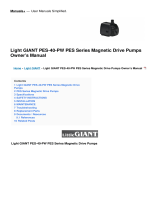 Light GIANT PES-40-PW PES Series Magnetic Drive Pumps Owner's manual