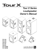 Electro-Voice Electro-Voice Tour X Series Loudspeaker Owner's manual