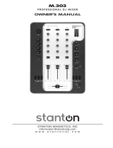 Stanton M.303 Professional DJ Mixer User manual