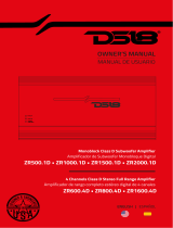 DS18 ZR500.1D 4 Channels Class Stereo Full Range Amplifier Owner's manual