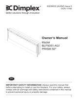 Dimplex BLF5051-AU/ PRISM 50 Inch Wall Mounted Electric Fireplace Owner's manual