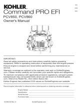 Kohler PCV850 Owner's manual