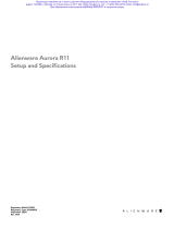 Alienware AWR11-7498BLK-PUS Owner's manual
