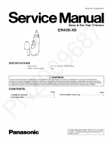 Panasonic ER430-X8 Owner's manual