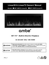 Ambe 50/72 Inch Built In Electric Fireplace Owner's manual