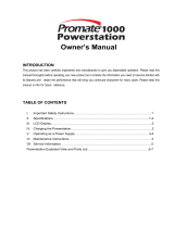 Promate 1000 Owner's manual