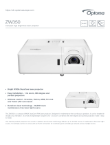 Optoma ZW350 Owner's manual