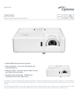 Optoma ZW350 Owner's manual