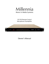 Millennia HV-316 Owner's manual