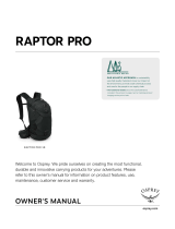 Osprey Raptor Pro Owner's manual