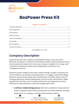 BoxPower Press Kit Integrate Solar Power Battery Storage Owner's manual