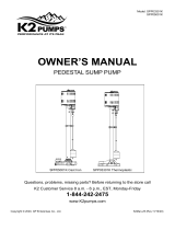 K2 Pumps SPP05001K Operating instructions
