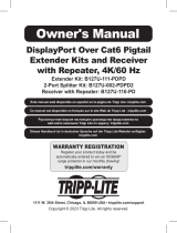 Tripp Lite TRIPP-LITE B127U-111-PDPD DisplayPort Over Cat6 Pigtail Extender Kits and Receiver Owner's manual