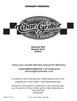 Char-Griller Char-Griller 2137 Charcoal Grill Owner's manual