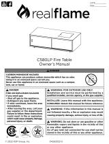 Real Flame C580LP-WSLT Operating instructions