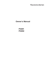 Faurecia Clarion P2202 Owner's manual