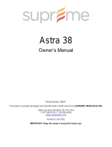 suprema Astra 38 Owner's manual