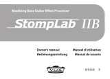 Vox StompLab IIB Modeling Bass Guitar Effects Pedal Owner's manual