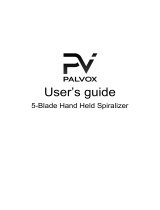 PALVOX 5-Blade Hand Held Spiralizer User guide