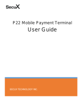 SecuX SX030 P22 Mobile Payment Terminal User guide