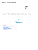 Turonic PH950 Air Purifier Plus Humidifier User guide
