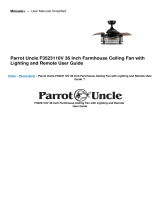 Parrot Uncle F3523110V 36 Inch Farmhouse Ceiling Fan User guide