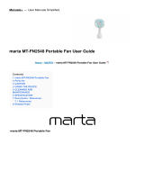 Marta MT-FN2548 Portable Fan User guide