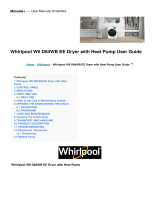 Whirlpool W6 D84WB EE Dryer User guide