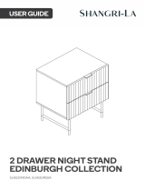 SHANGRI-LA SHANGRI-LA SLNS2DREWA 2 Drawer Night Stand Edinburgh Collection User guide