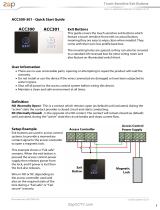 Zap ACC300-301 Touch Sensitive Exit Buttons User guide