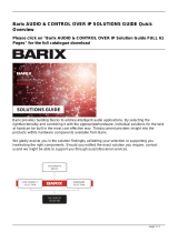 BARIX Audio and Control Over IP Solutions User guide